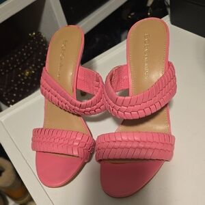 BCBGeneration Bright Pink Braided Sandals